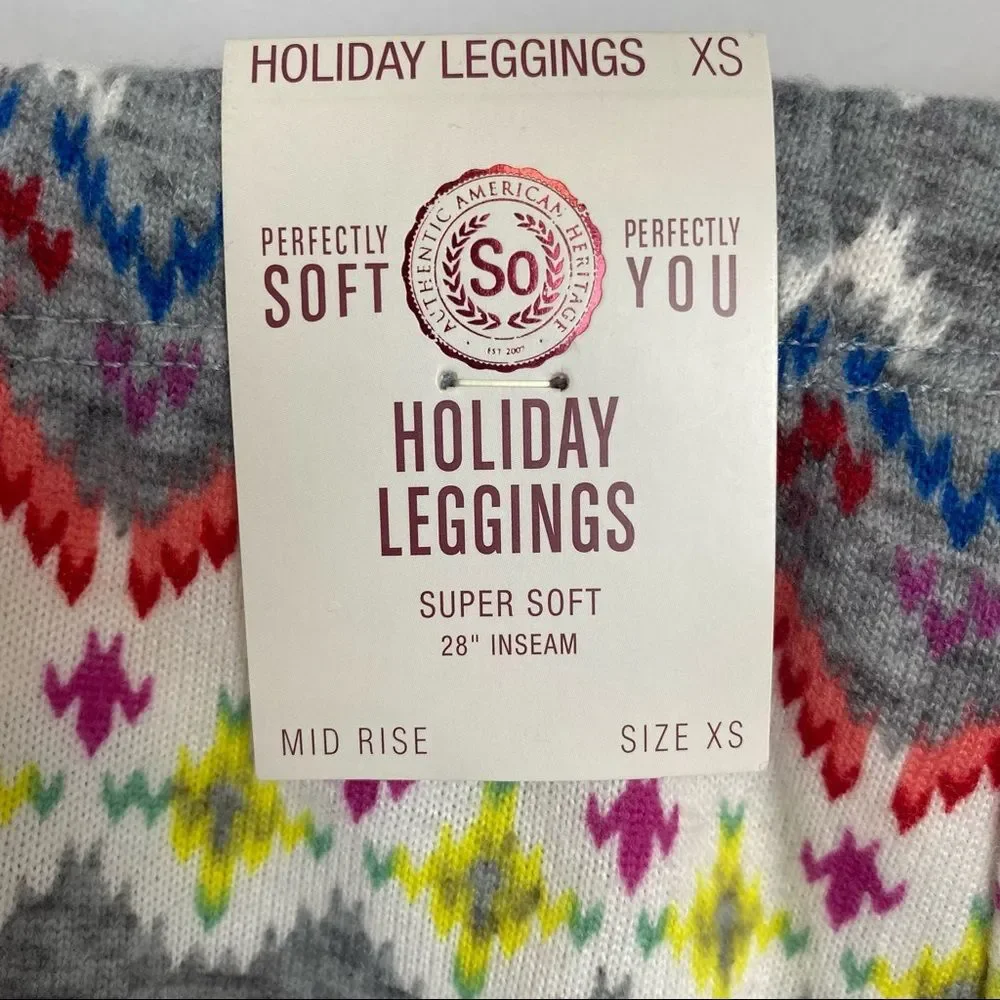 NWT Authentic American‎ Heritage Bunny Holiday Leggings